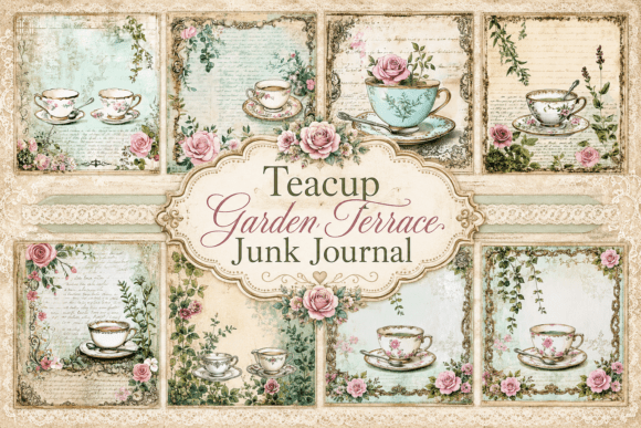 Download Teacup Garden Terrace Junk Journal - Premium Resources