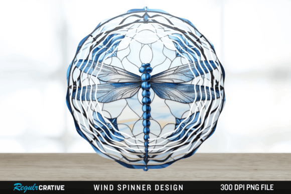 Download Blue and White Dragonflies Wind Spinner - White Collection